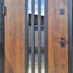 Вхідні вуличні двері Magda 711.1 скло 00 Т-16 Дуб бронза, Графіт темний